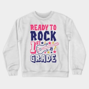 Rocking 1st Grade Funny Kids School Rock Back to School Crewneck Sweatshirt